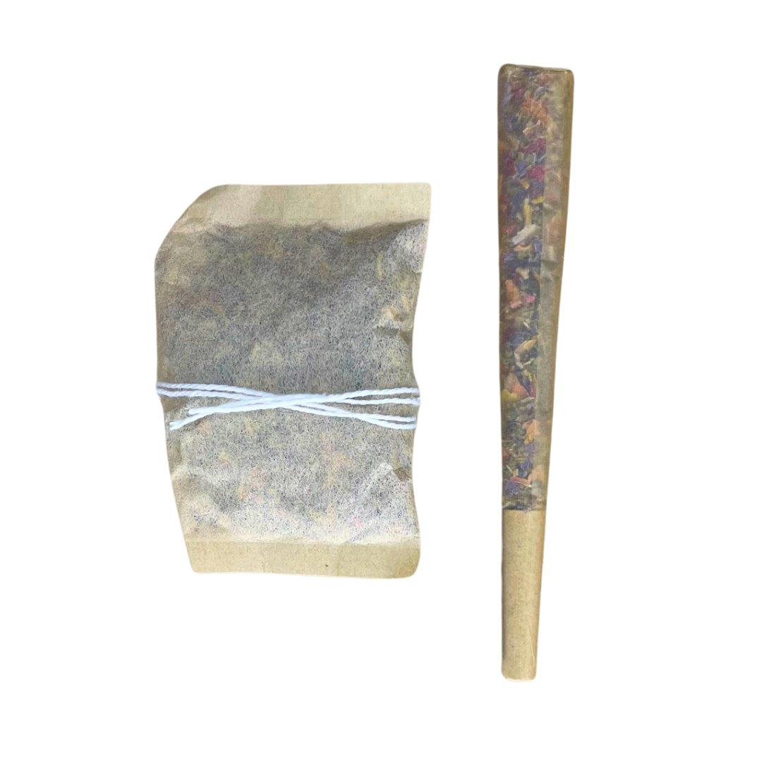 Organic Herbal LOVE Pre-Rolls: Blue Lotus-Mullein-Damiana-Rose