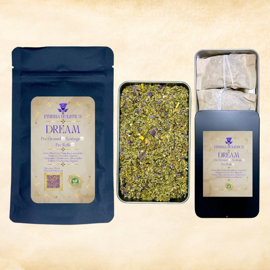 DREAM Blend (Blue Lotus, Chamomile, Mugwort, Mullein) | Organic Pre-Ground | Loose Blend & Teabags