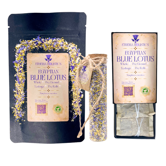 True Egyptian Blue Lotus Pre-Ground/Pre-Filled Teabags (Nymphaea caerulea)