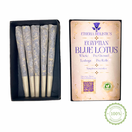 True Egyptian Blue Lotus Pre-Rolls | 100% Organic | Hemp Paper