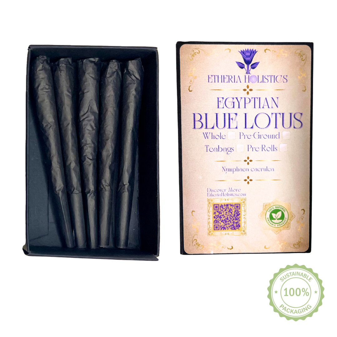 True Egyptian Blue Lotus Pre-Rolls | 100% Organic | Hemp Paper