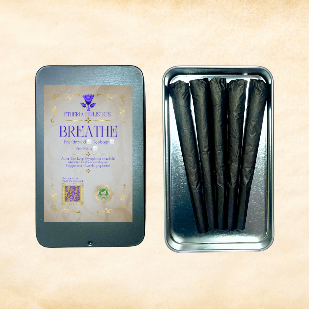 BREATHE Blend (Blue Lotus, Mullein, Peppermint) | Organic Pre-Rolls