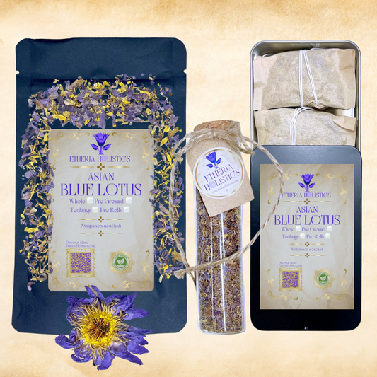 Blue Lotus - Asian Varitey, Pre-Ground or Teabags (Nymphaea nouchali)