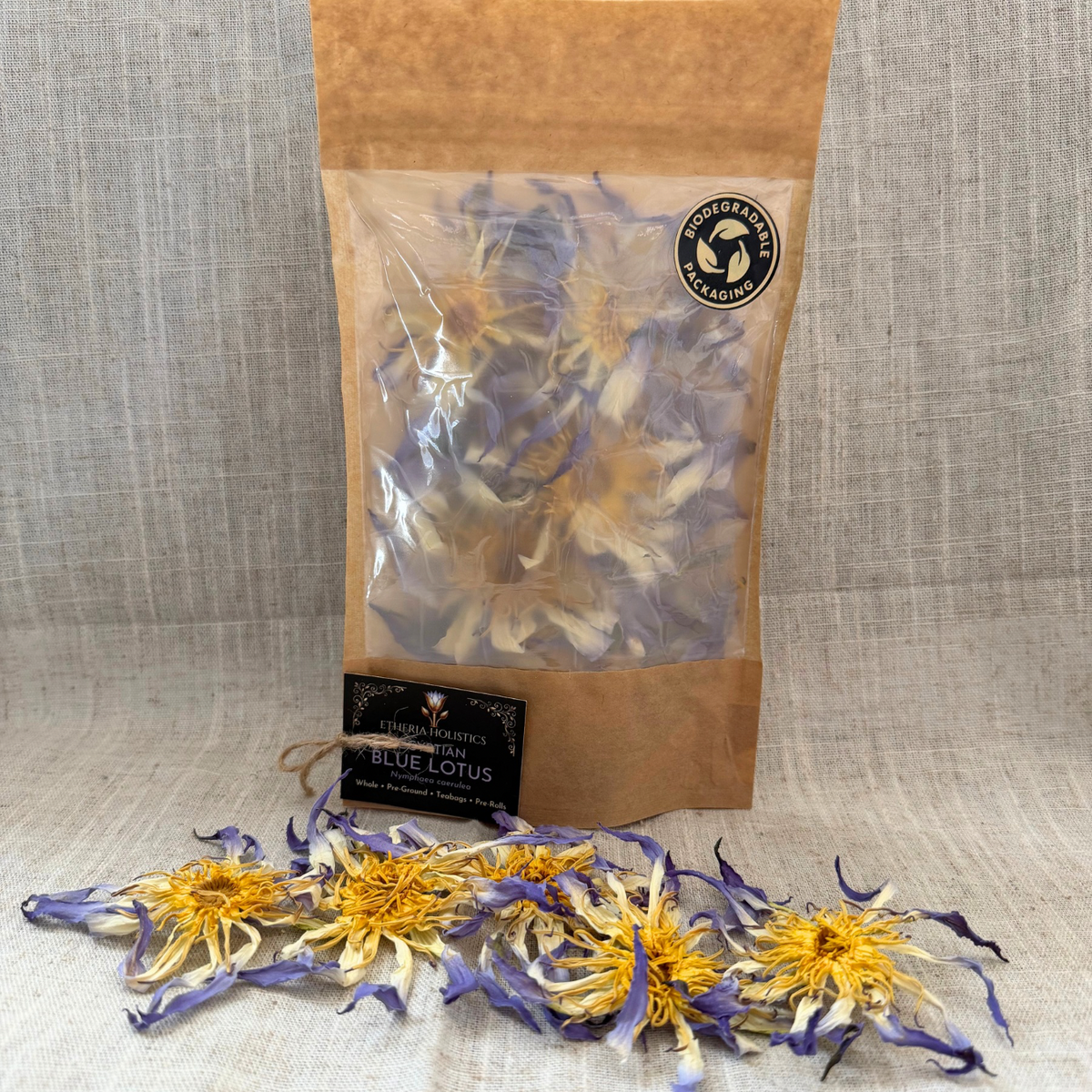 True Egyptian Blue Lotus (Nymphaea caerulea) | Organic Whole Flowers
