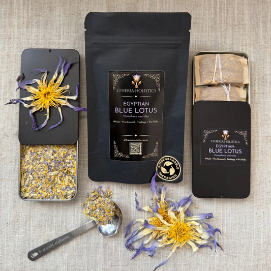 True Egyptian Blue Lotus (Nymphaea caerulea) | Organic Pre-Ground | Loose Blend & Teabags