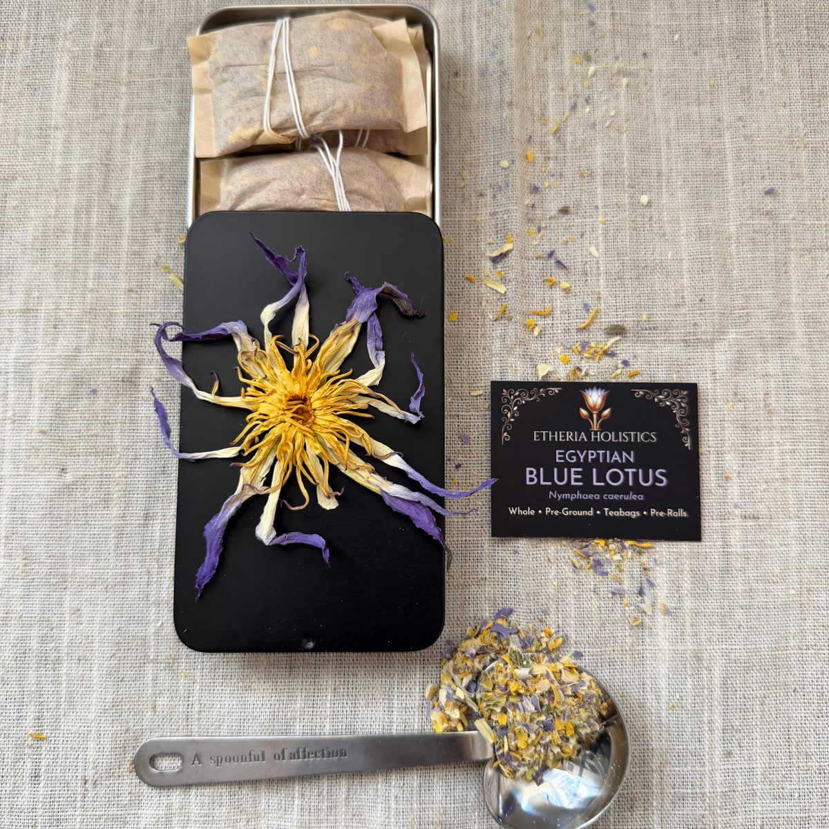 True Egyptian Blue Lotus (Nymphaea caerulea) | Organic Pre-Ground | Loose Blend & Teabags
