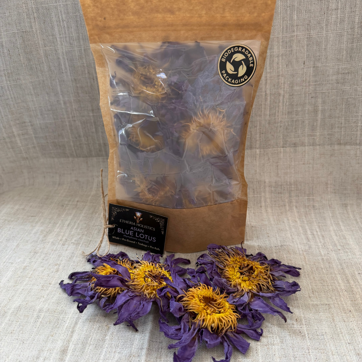 Blue Lotus — Asian (Nymphaea nouchali) | Organic Whole Flowers