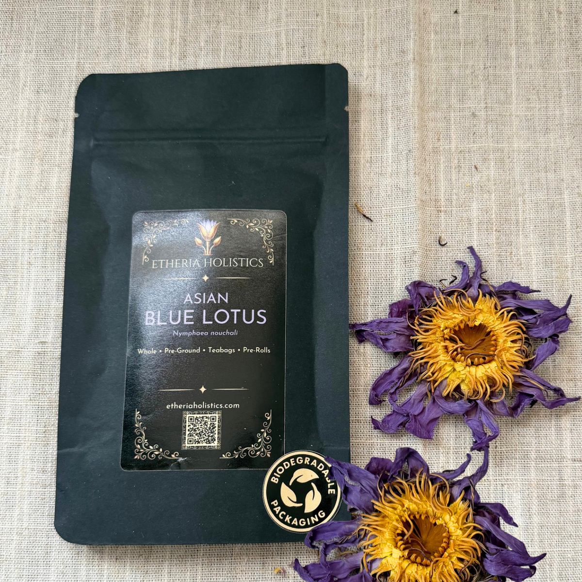 Blue Lotus — Asian (Nymphaea nouchali) | Organic Whole Flowers