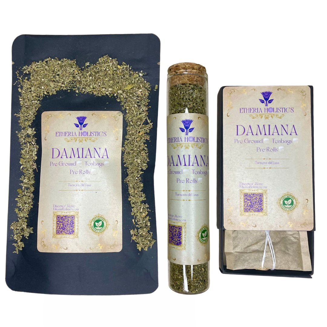 Organic Damiana. Pre-Ground/Pre-Filled Teabags