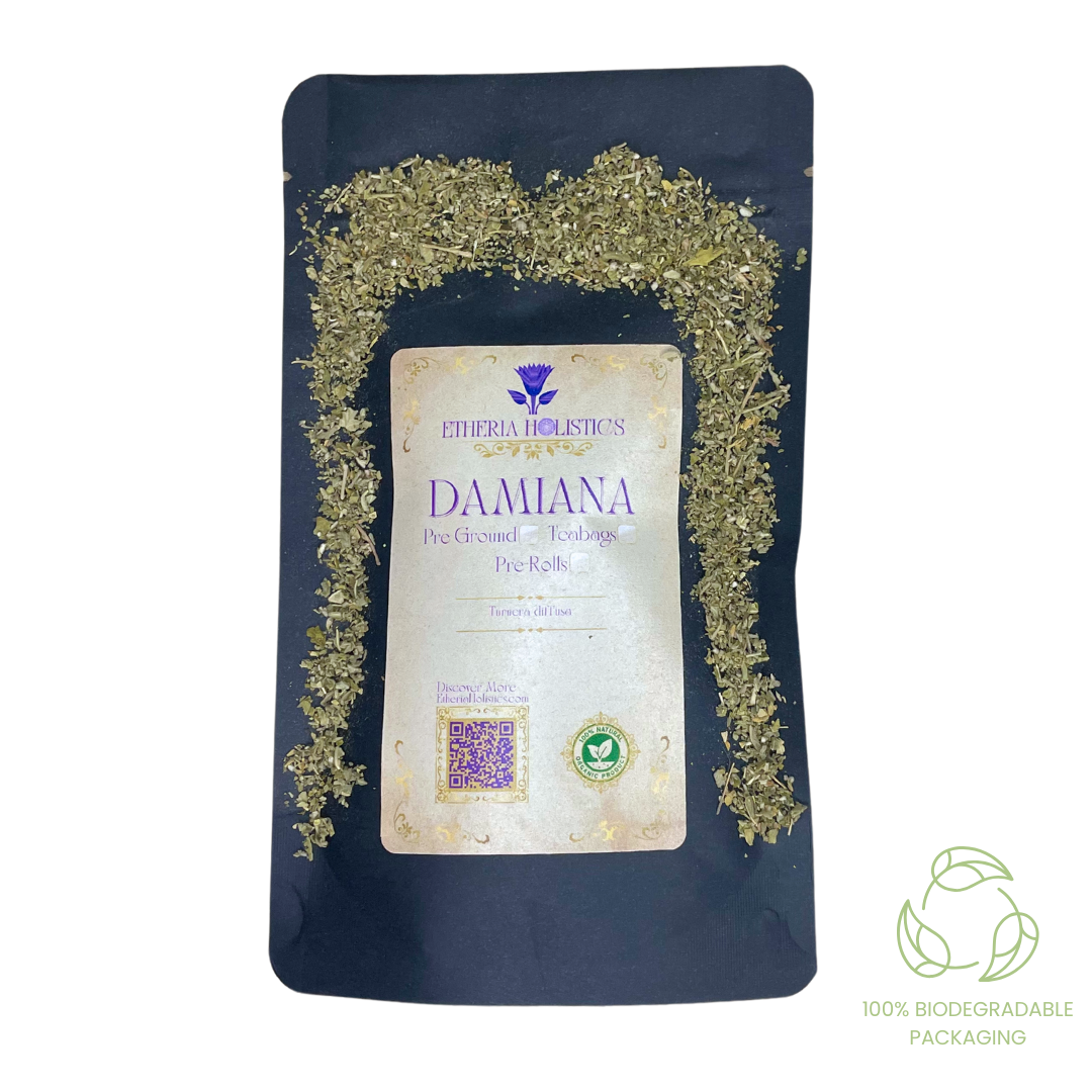 Organic Damiana. Pre-Ground/Pre-Filled Teabags