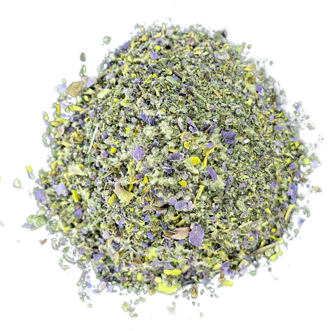 Organic Herbal BREATHE Blend: Blue Lotus-Mullein-Peppermint. Pre-Ground/Pre-Filled Teabags