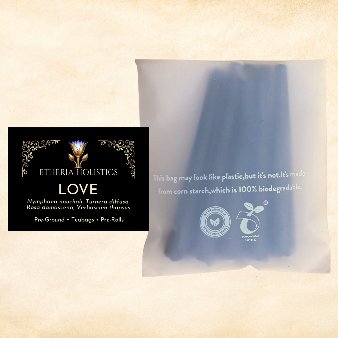 LOVE Blend (Blue Lotus, Damiana, Rose, Mullein) | Organic Pre-Rolls