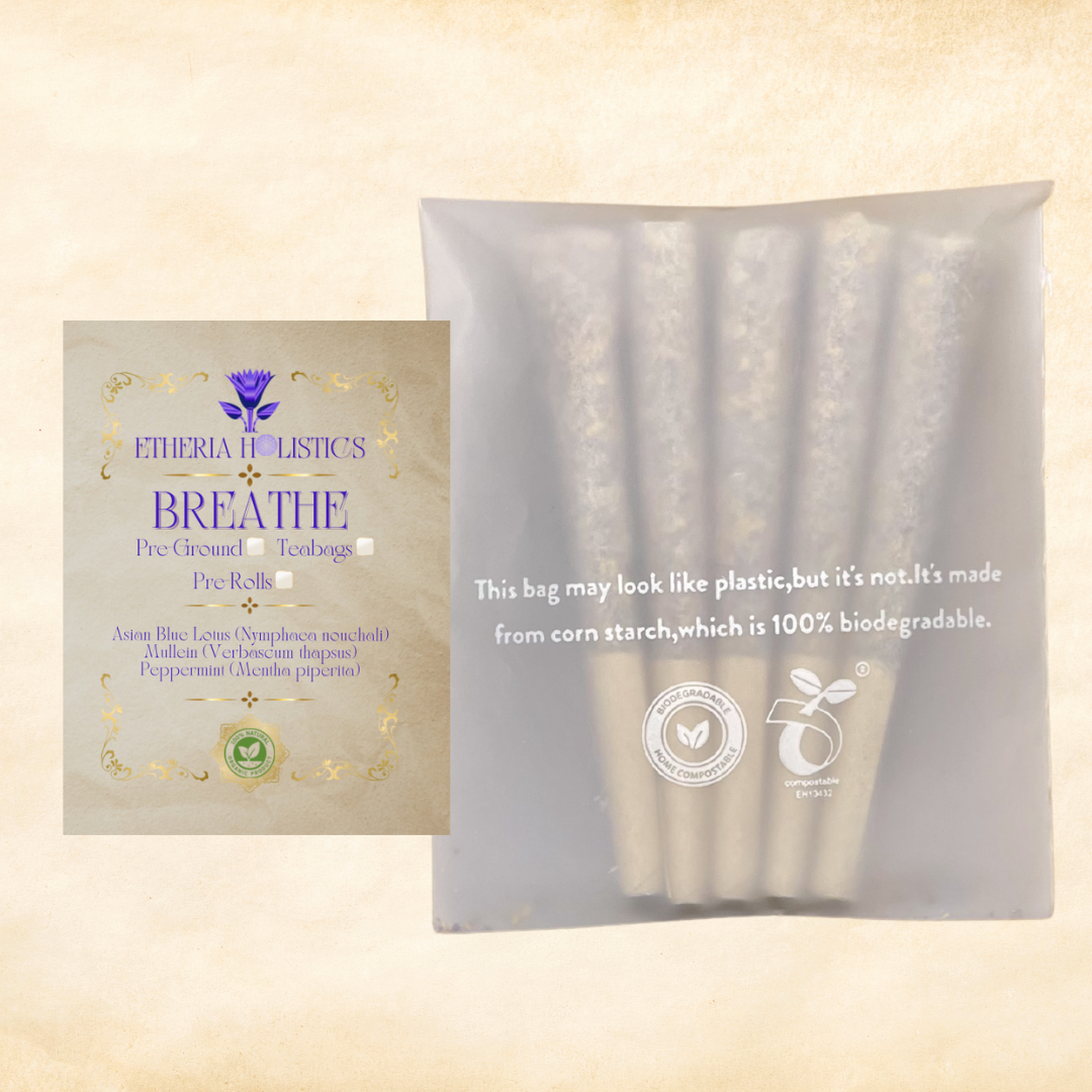 BREATHE Blend (Blue Lotus, Mullein, Peppermint) | Organic Pre-Rolls