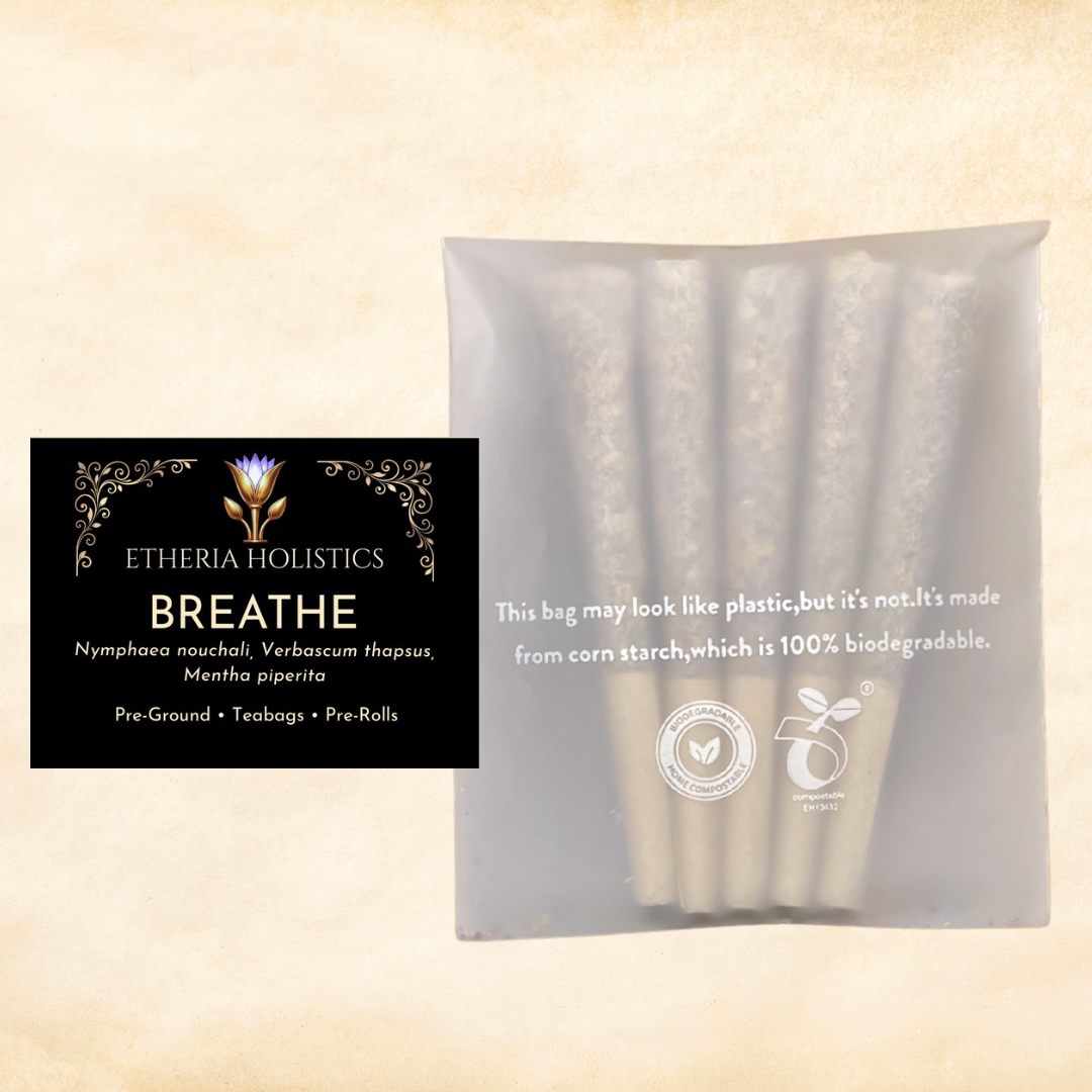 BREATHE Blend (Blue Lotus, Mullein, Peppermint) | Organic Pre-Rolls
