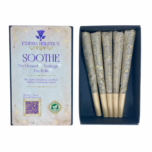 Organic Herbal SOOTHE Pre-Rolls: Blue Lotus-Mullein